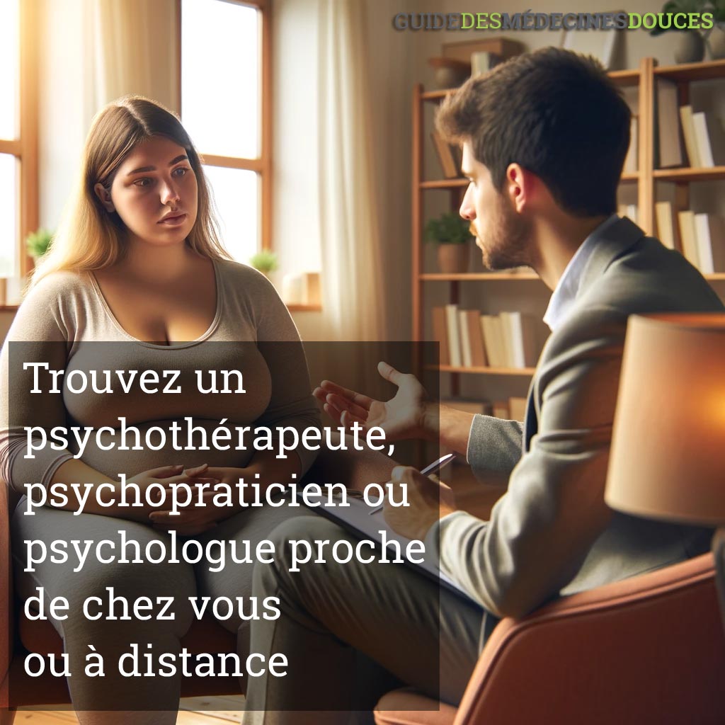 Trouvez un psychothérapeute, psychopraticien ou psychologue proche de chez vous 
ou à distance