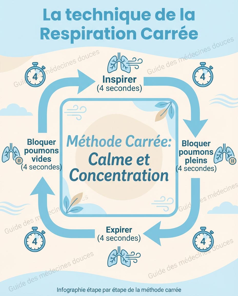 La technique de la respiration carrée