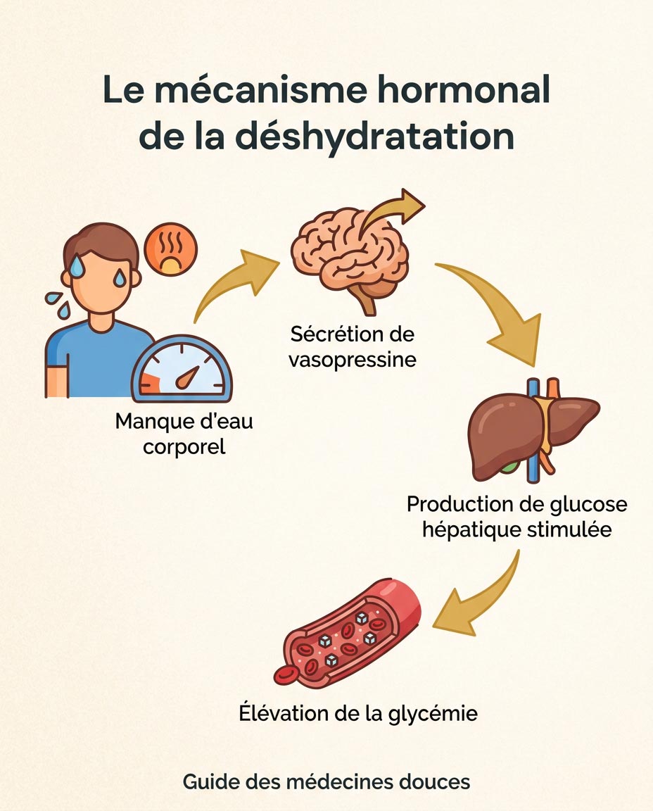 Comment la déshydratation fait grimper la glycémie