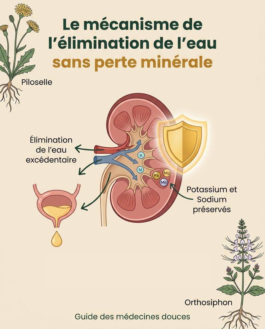 Le mécanisme de l'élimination de l'eau