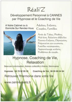 Coach de Vie, Hypnose, Thérapie Brève dans le 06 Alpes-Maritimes à Cannes
