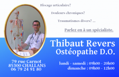 Ostéopathe, posturopathe, coach sportif dans le 85 Vendée à Challans