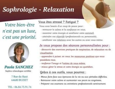 Sophrologie relaxation dans le 64 Pyrénées-Atlantiques à Buziet