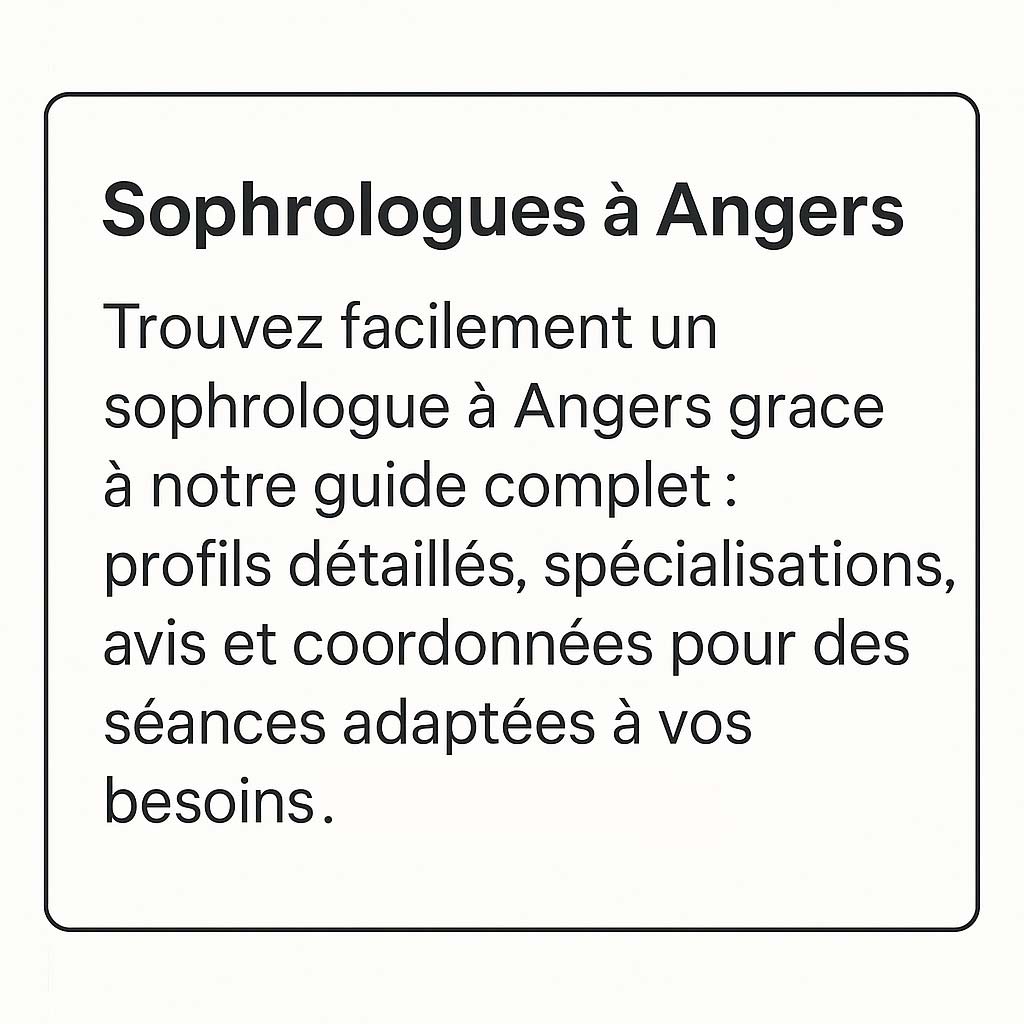 Sophrologues à Angers