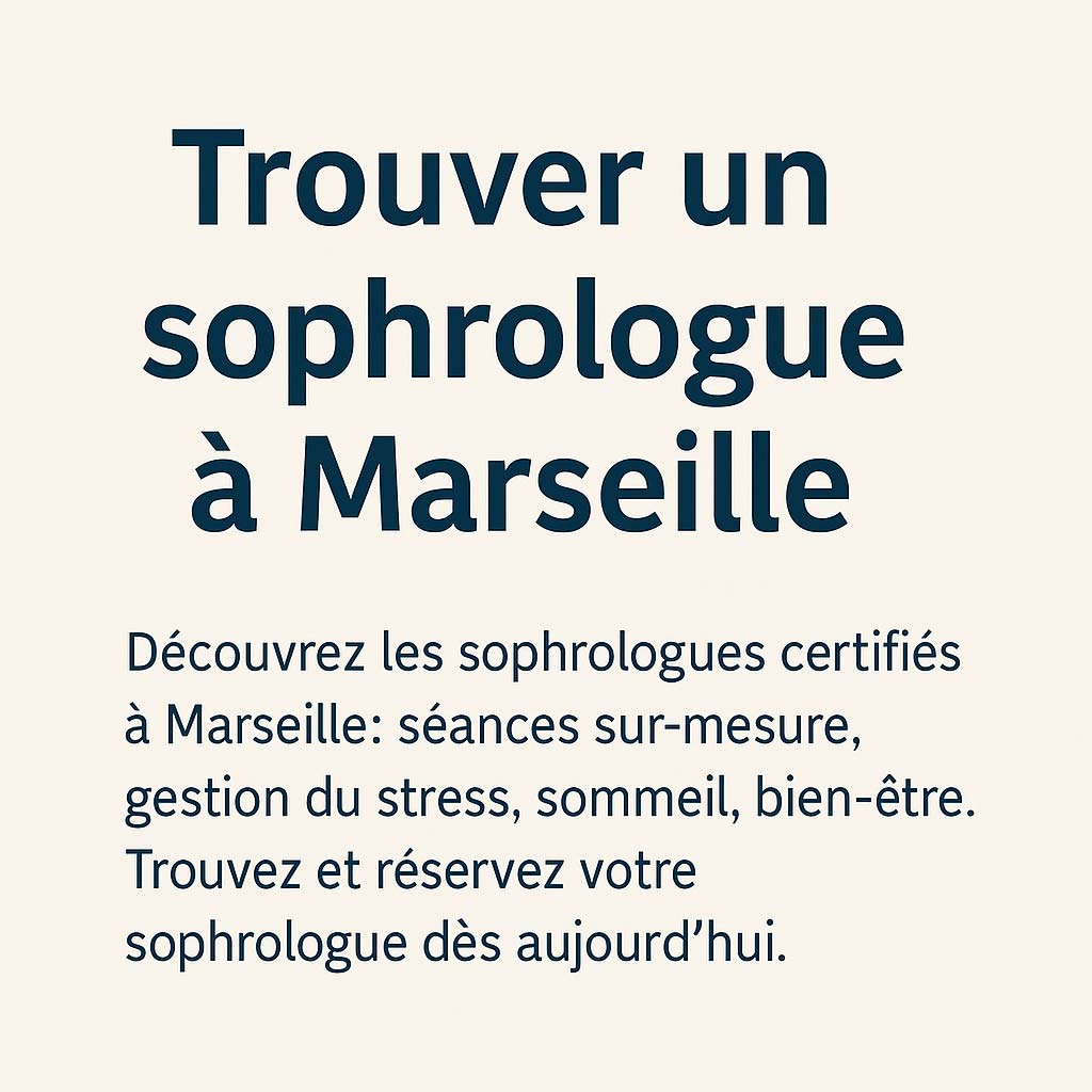 Trouvez un sophrologue à Marseille
