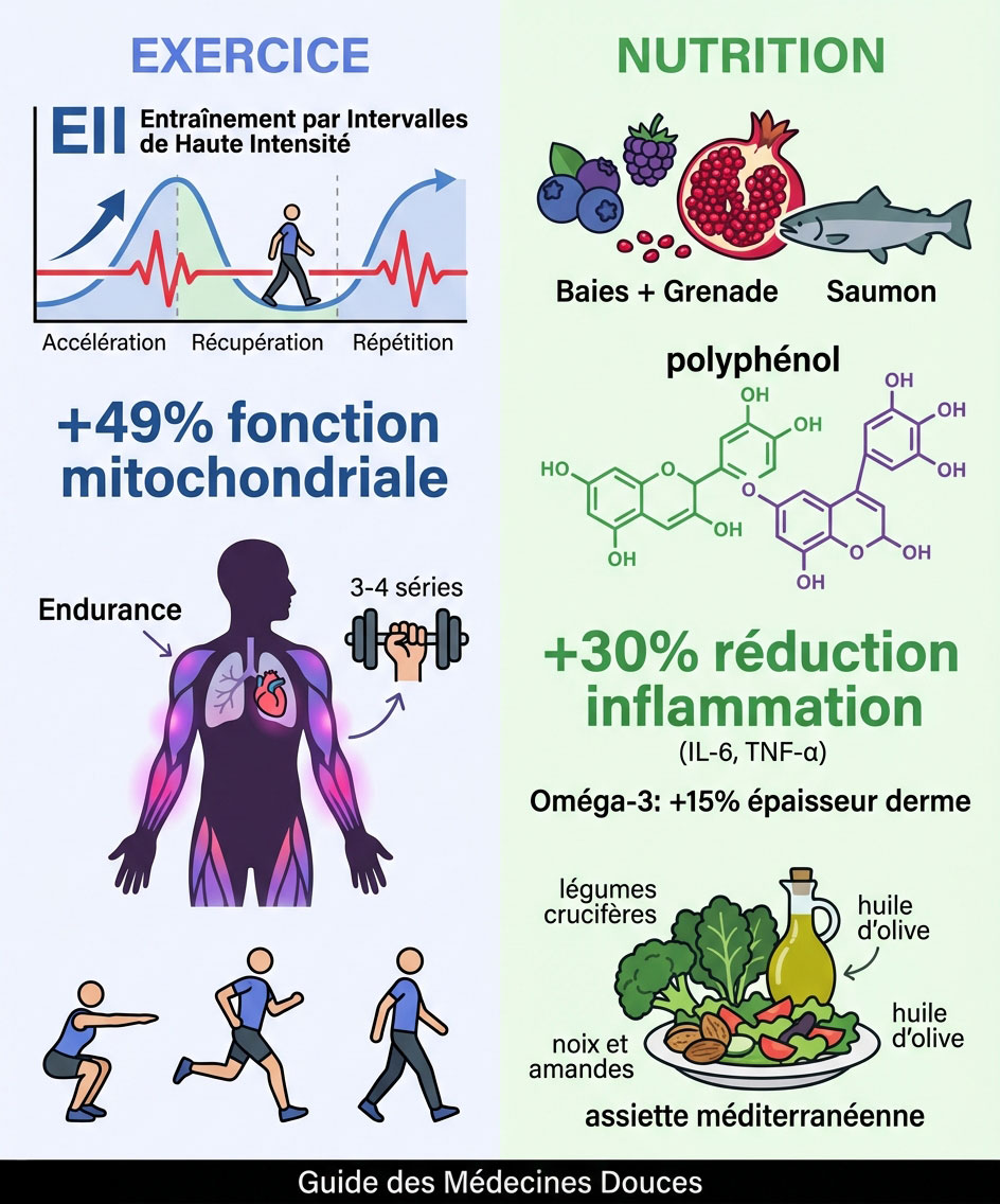 Pratiques anti-âge exercices - nutrition