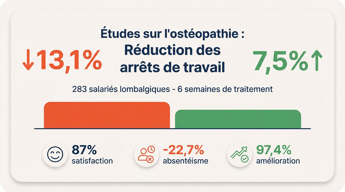 ostéopathie réduction arrêt de travail