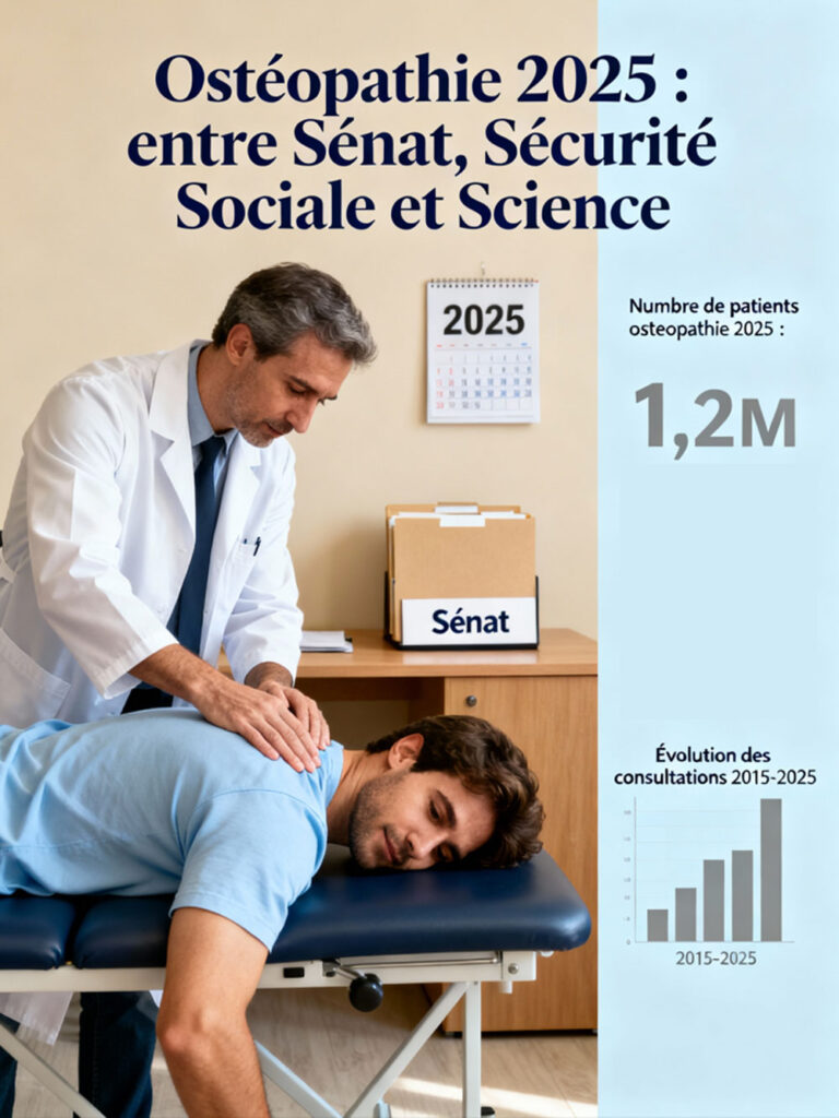Ostéopathie en 2025 : entre Sénat, Sécurité sociale et science