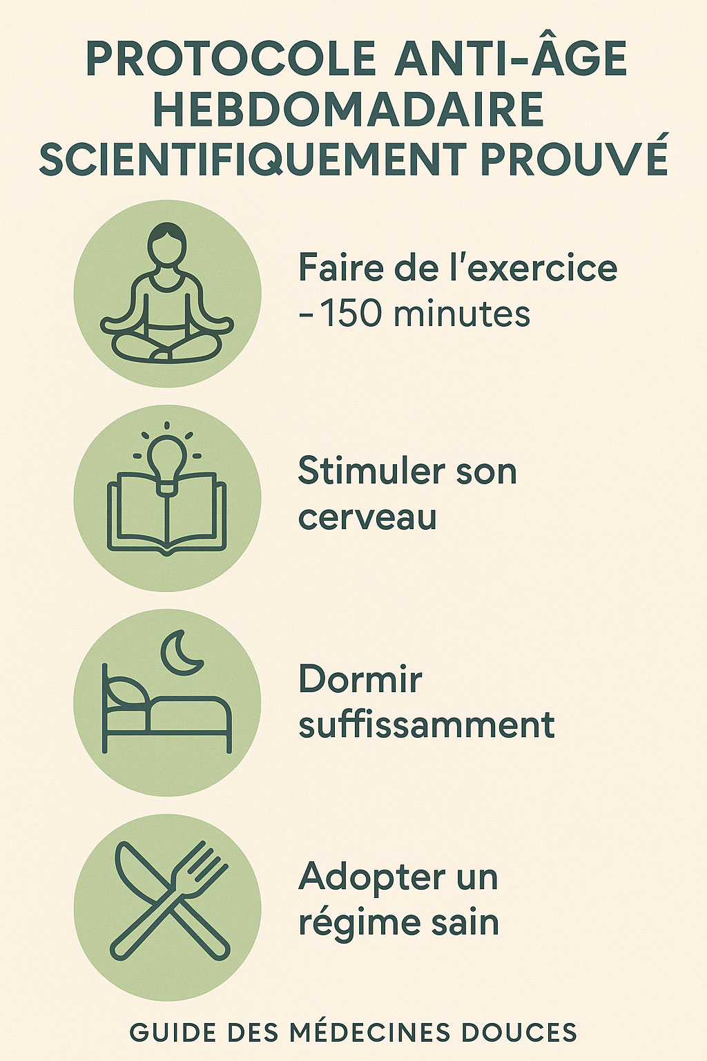 Protocole anti-âge hebdomadaire scientifiquement prouvé