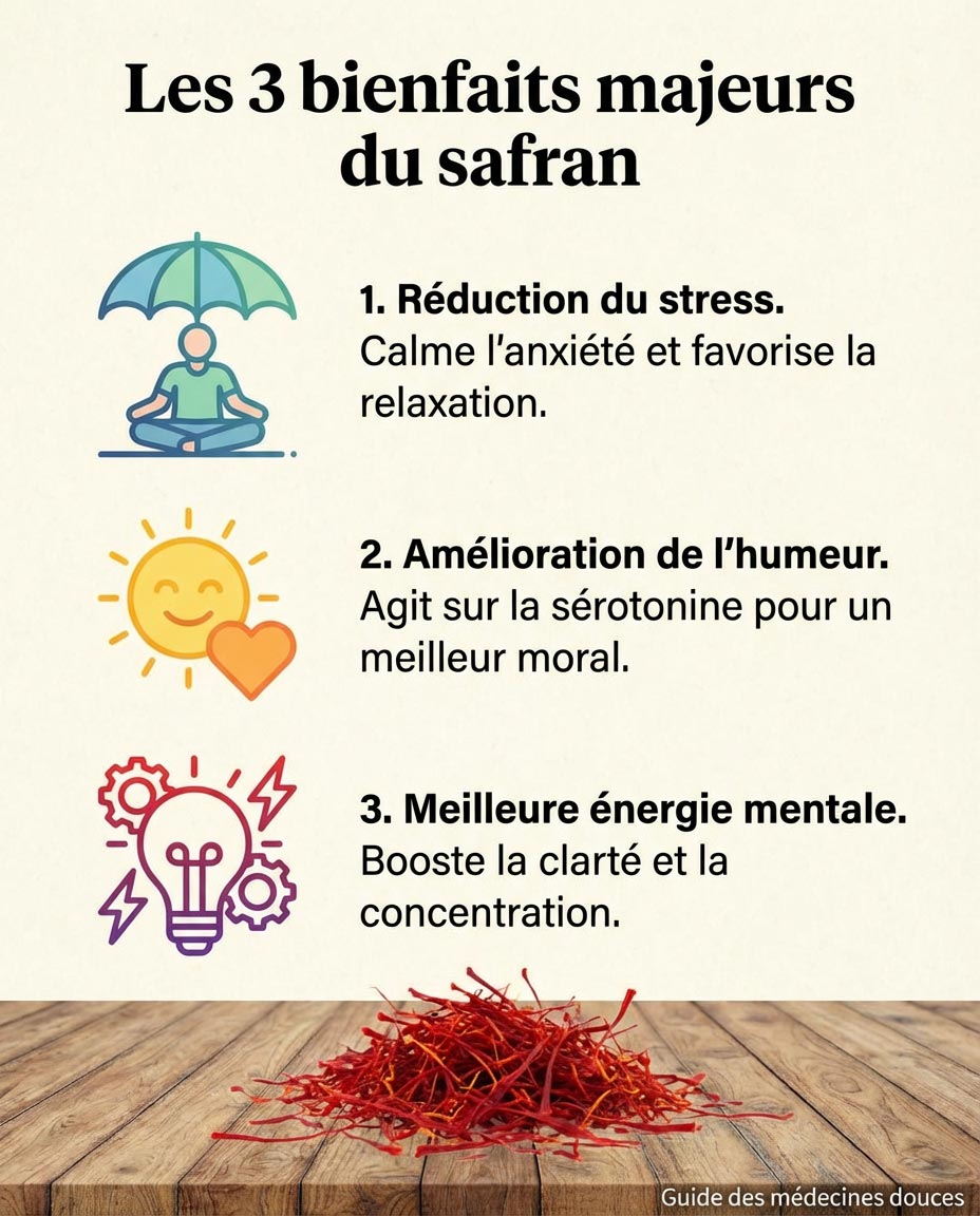 Les 3 bienfaits majeurs du safran