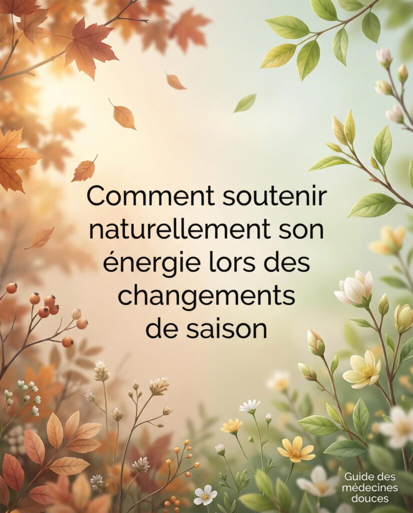 Comment soutenir naturellement son énergie lors des changements de saison ?