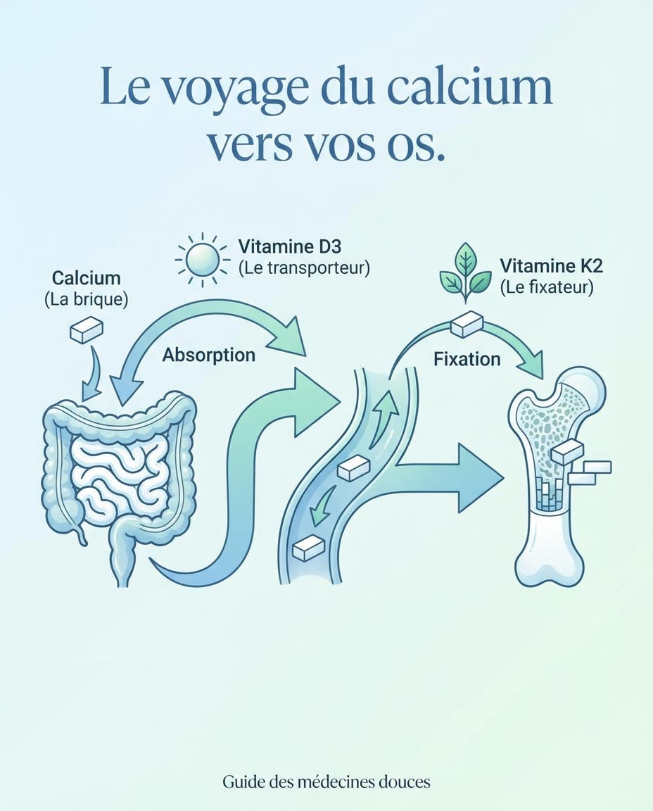 Le voyage du calcium vers vos os