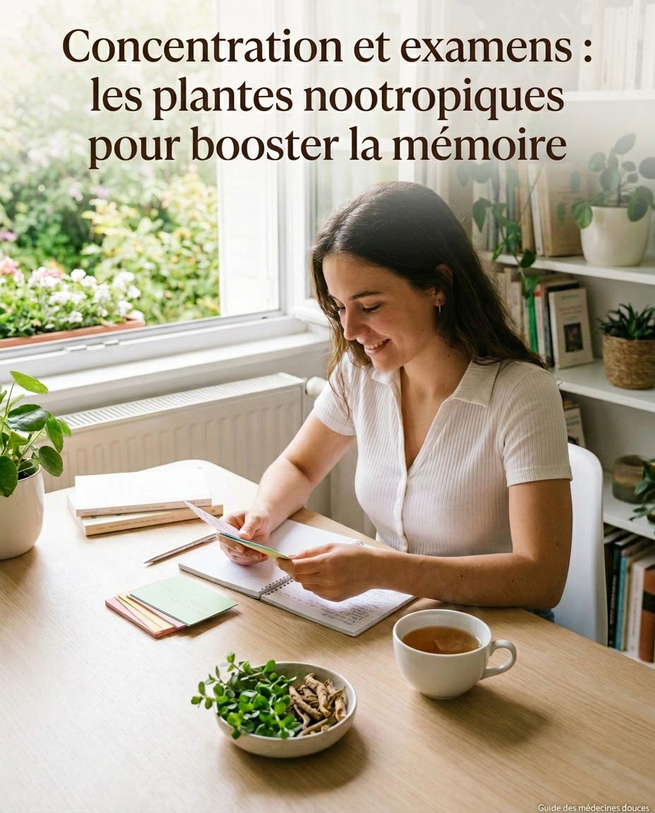 Concentration et examens : les plantes nootropiques pour booster la mémoire