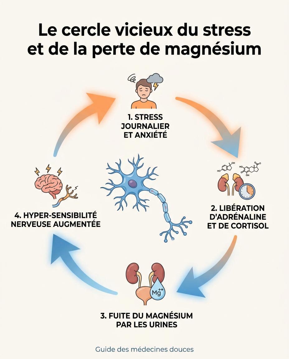 Le cercle vicieux du stress et de la perte de magnésium